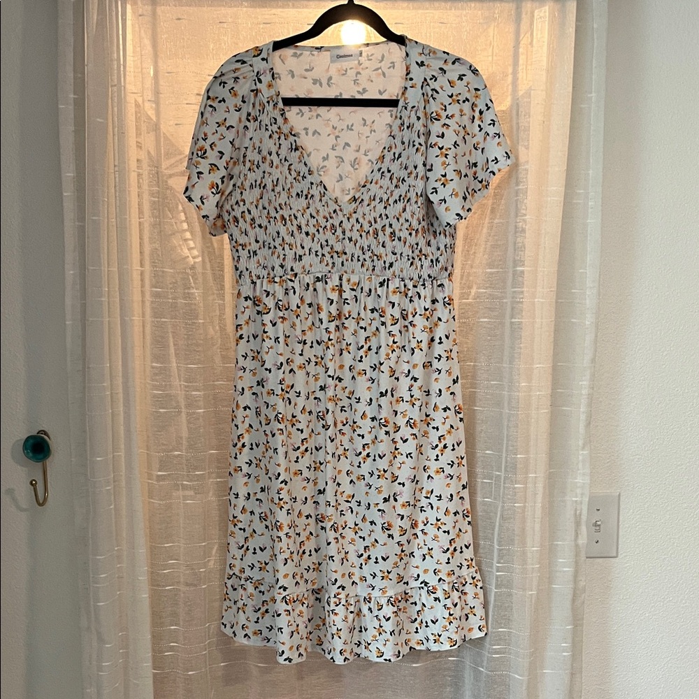 Floral Maternity V-Neck Dress